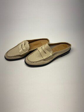 Rag & Bone Womens Carter Embossed Leather Penny Loafer Mules Sz 7 US 37 EU